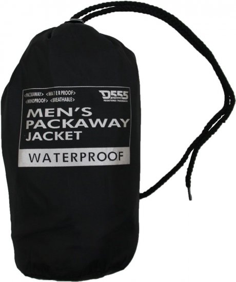 D555 Zac "Packaway" Regenjacke Dunkelblau - Sportbekleidung & outdoor - Sportbekleidung in große größen für herren