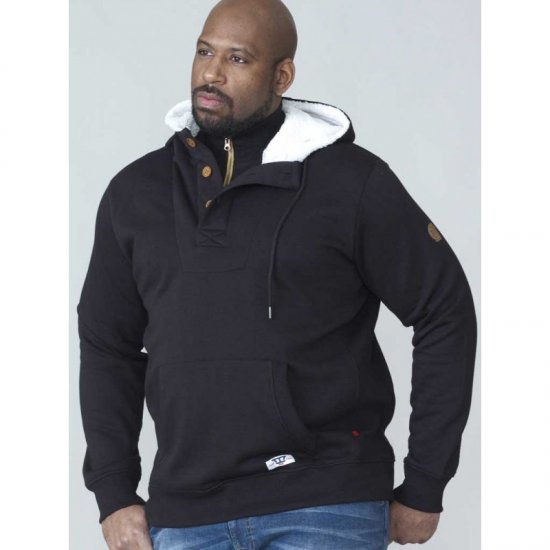 D555 Lorenzo Half zip Hoodie Black - Herren-sweater und -hoodies - Herren-Sweater und -Hoodies in großen Größen