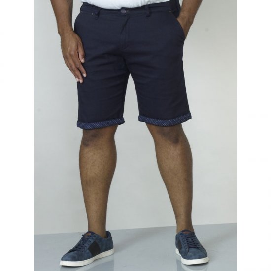 D555 Luke Stretch Shorts Navy - Herrenshorts - Herrenshorts in großen Größen