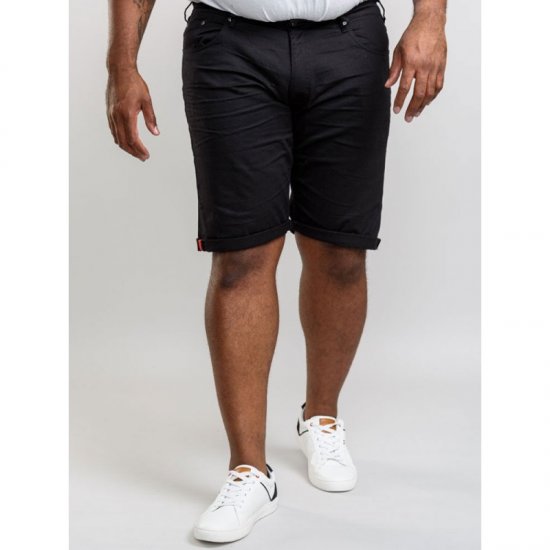 D555 Gilbert Stretch Shorts Black - Herrenshorts - Herrenshorts in großen Größen