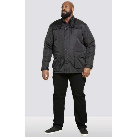 D555 Brentford Jacket Black - Herren jacken - Herren Jacken in großen Größen
