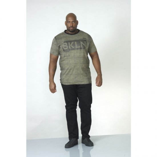D555 NewYork Brooklyn T-shirt Khaki - Herren-T-Shirts - Herren-T-Shirts in großen Größen