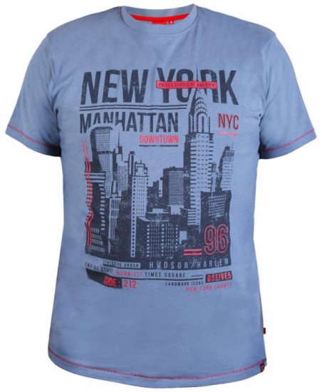 D555 Delta T-shirt Denim Blue - Herren-T-Shirts - Herren-T-Shirts in großen Größen