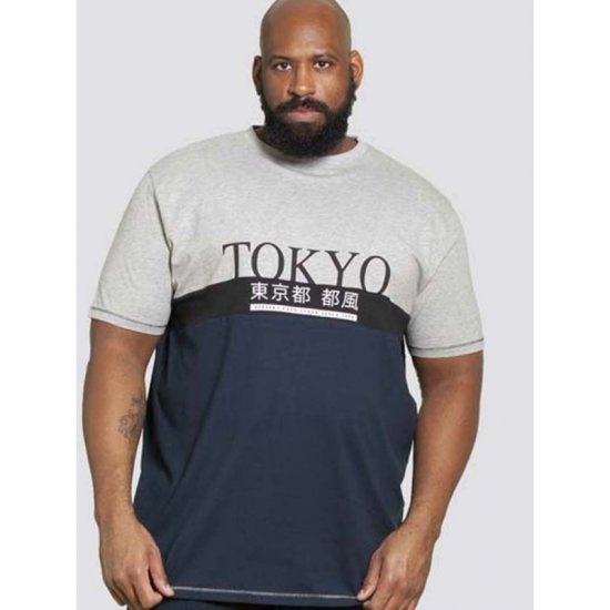 D555 Morris T-shirt Navy - Herren-T-Shirts - Herren-T-Shirts in großen Größen