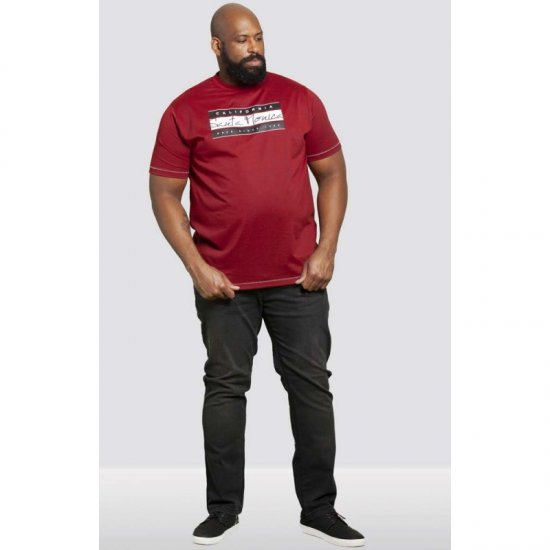 D555 Tempa T-shirt Red - Herren-T-Shirts - Herren-T-Shirts in großen Größen