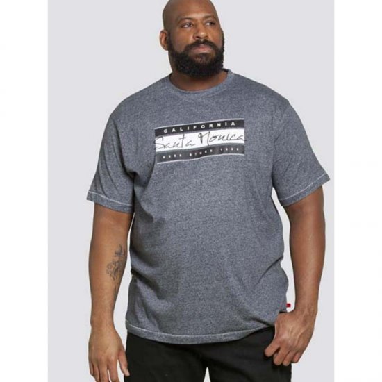 D555 Tempa T-shirt Navy Twist - Herren-T-Shirts - Herren-T-Shirts in großen Größen