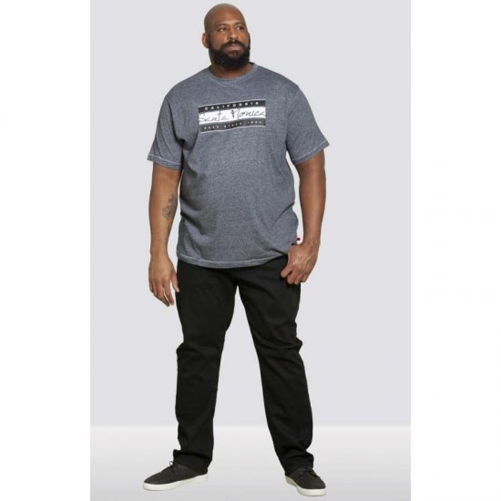 D555 Tempa T-shirt Navy Twist - Herren-T-Shirts - Herren-T-Shirts in großen Größen