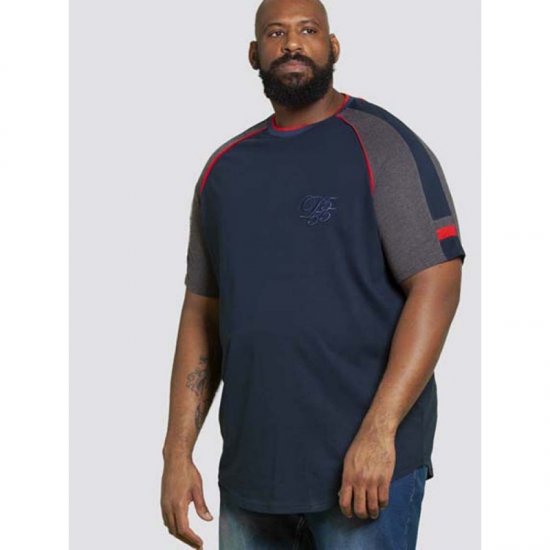 D555 Brendon T-shirt Navy - Herren-T-Shirts - Herren-T-Shirts in großen Größen
