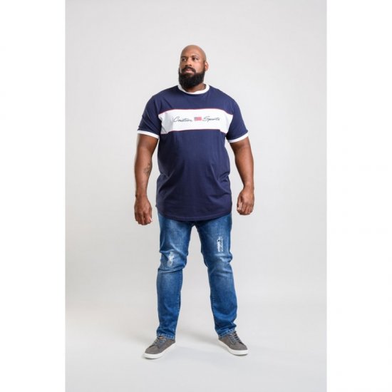 D555 Cullen T-shirt Navy - Herren-T-Shirts - Herren-T-Shirts in großen Größen