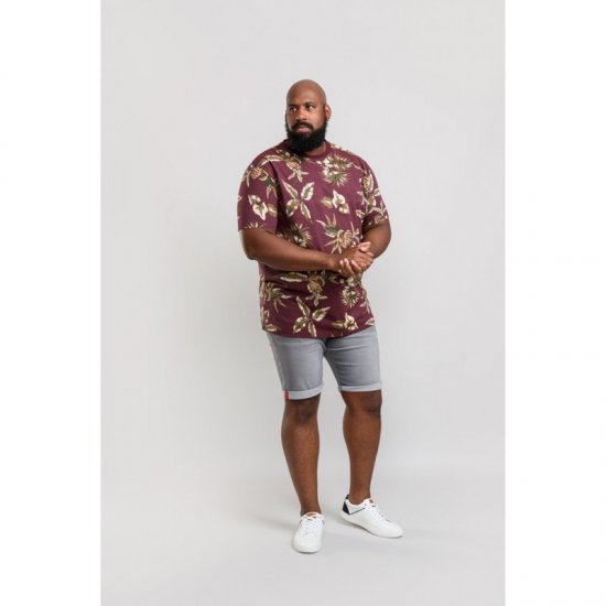 D555 Baxter T-shirt Wine-red - Herren-T-Shirts - Herren-T-Shirts in großen Größen