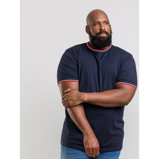 D555 Bates T-shirt Navy - Herren-T-Shirts - Herren-T-Shirts in großen Größen