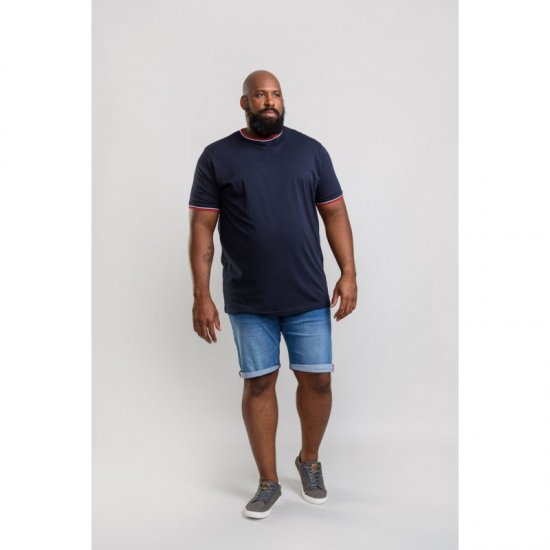 D555 Bates T-shirt Navy - Herren-T-Shirts - Herren-T-Shirts in großen Größen