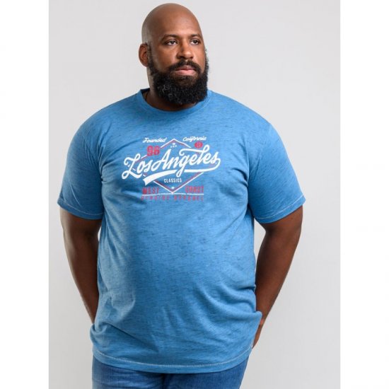 D555 Shelton T-shirt Blue - Herren-T-Shirts - Herren-T-Shirts in großen Größen