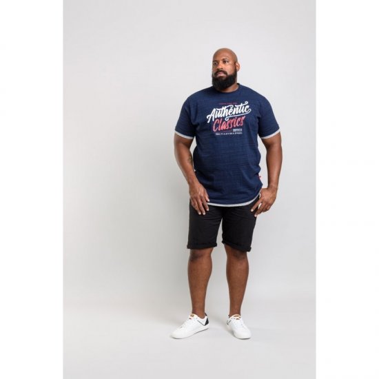 D555 Finn T-shirt Navy - Herren-T-Shirts - Herren-T-Shirts in großen Größen