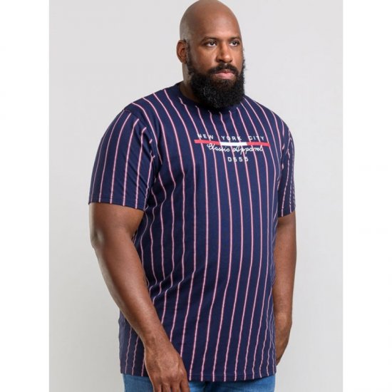 D555 Davis T-shirt Navy - Herren-T-Shirts - Herren-T-Shirts in großen Größen