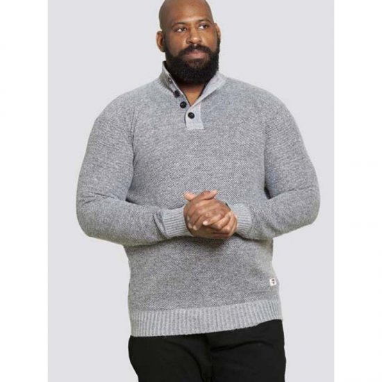 D555 Zane Sweater Grey - Herren-sweater und -hoodies - Herren-Sweater und -Hoodies in großen Größen