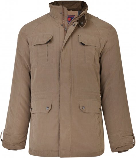 Kam Jeans KV110 Soft Touch Coat Taupe - Herren jacken - Herren Jacken in großen Größen