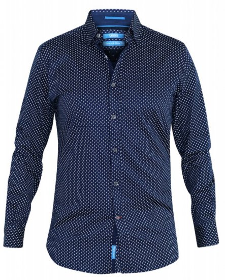 D555 Lavar Long Sleeve Diamond Printed Shirt - Herrenhemden - Herrenhemden in großen Größen