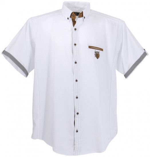 Lavecchia 1128 Short sleeve Shirt White - Herrenhemden - Herrenhemden in großen Größen