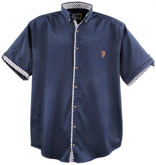 Lavecchia 9003A Short sleeve Shirt Navy - Herrenhemden - Herrenhemden in großen Größen
