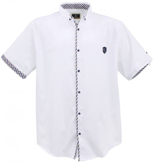 Lavecchia 9003A Short sleeve Shirt White - Herrenhemden in großen Größen - Herrenhemden in großen Größen