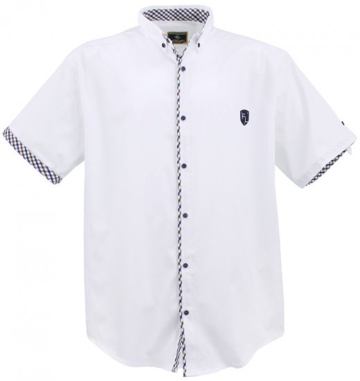 Lavecchia 9003A Short sleeve Shirt White - Herrenhemden - Herrenhemden in großen Größen