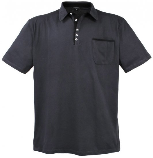 Lavecchia 1701 Jersey Poloshirt Charcoal - Polo-shirts für herren - Polo-Shirts für Herren in großen Größen