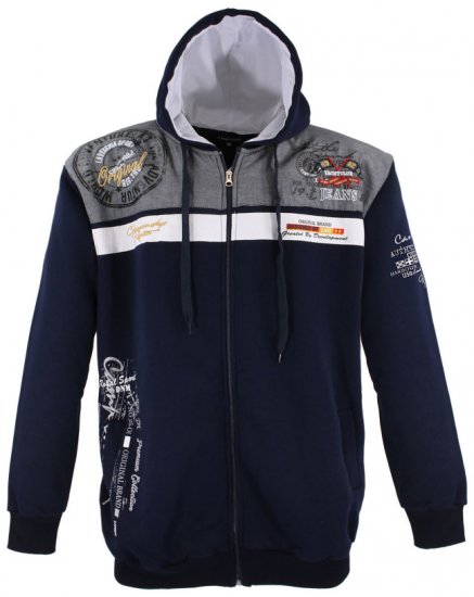 Lavecchia 2022 Printed Zipper Hoodie Navy - Herren-sweater und -hoodies - Herren-Sweater und -Hoodies in großen Größen