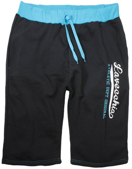 Lavecchia 2017 Sweatshorts Black/Turquoise - Jogginghosen für herren - Jogginghosen für Herren in großen Größen