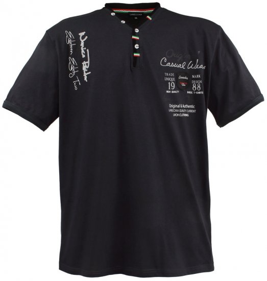 Lavecchia 2042 Printed T-shirt Charcoal - Herren-T-Shirts - Herren-T-Shirts in großen Größen