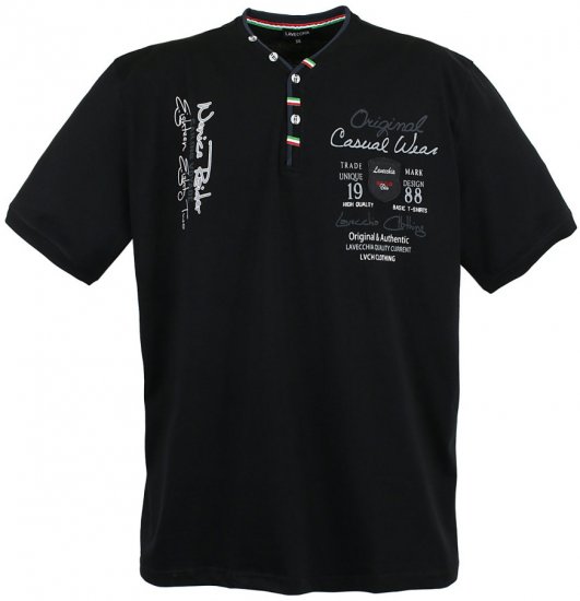 Lavecchia 2042 Printed T-shirt Black - Herren-T-Shirts - Herren-T-Shirts in großen Größen