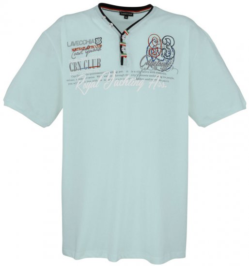 Lavecchia 608 Printed T-shirt Mint - Herren-T-Shirts - Herren-T-Shirts in großen Größen