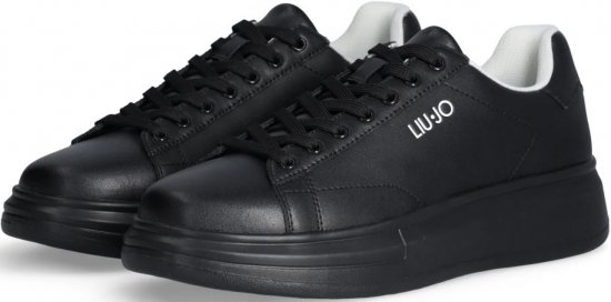 Liu Jo Big 01 Leather Sneakers Black/Black - Herrenschuhe 40-52 - 