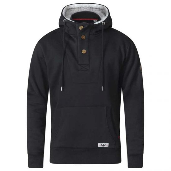 D555 Lorenzo Half zip Hoodie Black - Herren-sweater und -hoodies - Herren-Sweater und -Hoodies in großen Größen