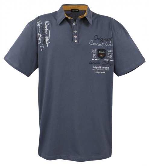 Lavecchia 610 T-Shirt mit Kragen Anthrazit - Polo-shirts für herren - Polo-Shirts für Herren in großen Größen