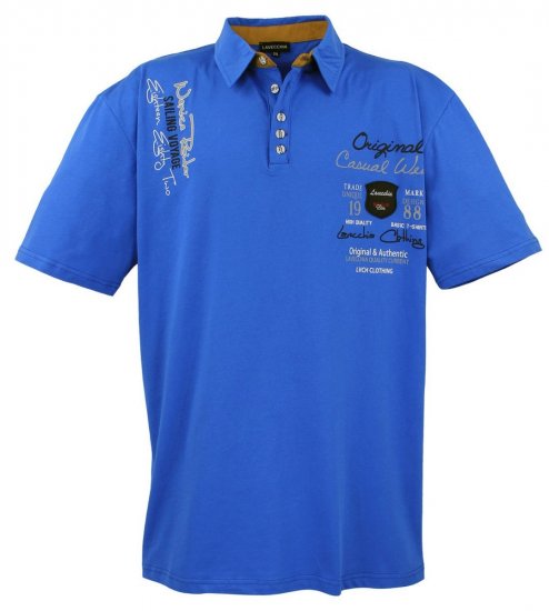 Lavecchia 610 T-Shirt mit Kragen Königsblau - Polo-shirts für herren - Polo-Shirts für Herren in großen Größen