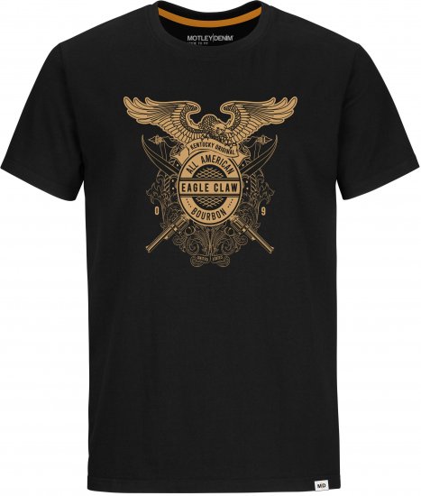 Motley Denim MANHATTAN T-shirt Black - Herren-T-Shirts - Herren-T-Shirts in großen Größen