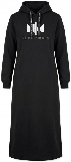 Nora Mikken MARI Maxi Hoodie Dress Black - Sweaters & hoodies - 