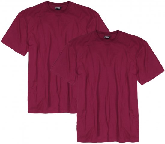 Adamo Marlon Comfort fit 2-pack T-shirt Blackberry - Herren-T-Shirts - Herren-T-Shirts in großen Größen