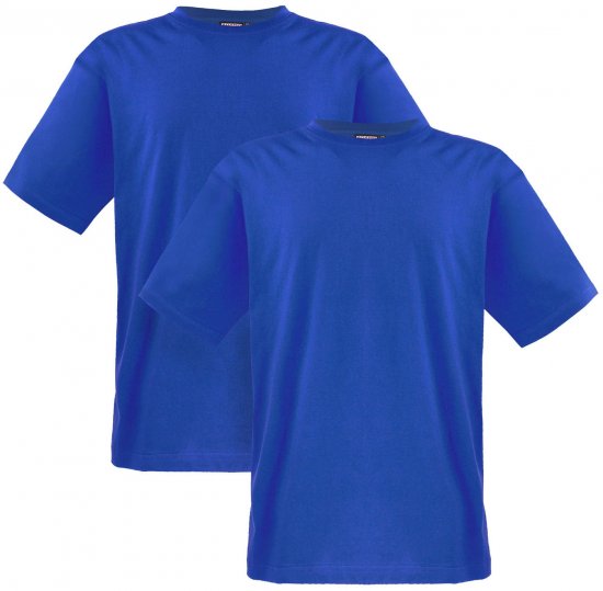 Adamo Marlon Comfort fit 2-pack T-shirt Royal Blue - Herren-T-Shirts - Herren-T-Shirts in großen Größen
