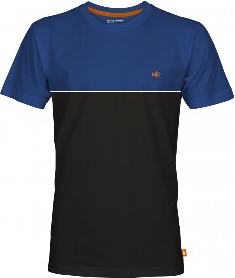 Motley Denim Athens Two-Toned T-Shirt Black/Royal Blue - Herren-T-Shirts - Herren-T-Shirts in großen Größen