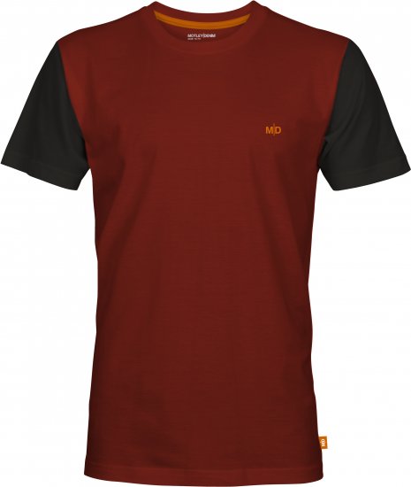 Motley Denim Granada Black Short Sleeved T-Shirt Red - Herren-T-Shirts - Herren-T-Shirts in großen Größen