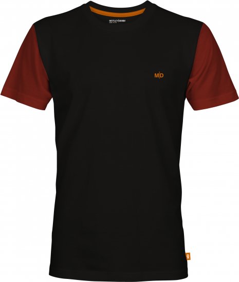 Motley Denim Vigo Colored Short Sleeve T-Shirt Black/Red - Herren-T-Shirts - Herren-T-Shirts in großen Größen