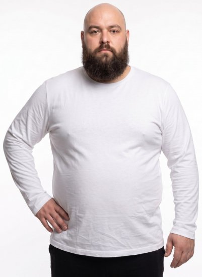 20 Nodi Carbino Langarmshirt Weiß - Sportbekleidung - Große Größen: Sportkleidung für Herren