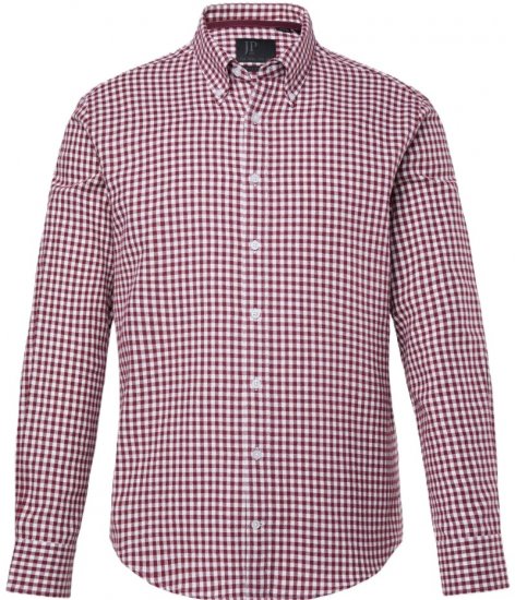 JP1880 Checked Flannel Shirt Long Sleeve Light Red Tall - HERRENBEKLEIDUNG MT-6XLT - Langgrößen für Herren
