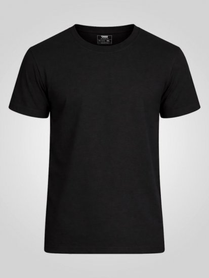 D555 Smartly T-Shirt Rundhals Schwarz 5er-Pack - Herren-T-Shirts - Herren-T-Shirts in großen Größen