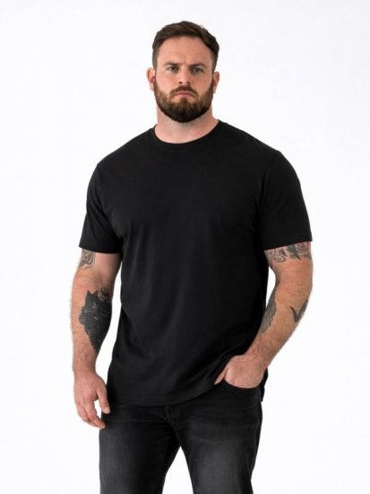 D555 Smartly T-Shirt Rundhals Schwarz 5er-Pack - Herren-T-Shirts - Herren-T-Shirts in großen Größen