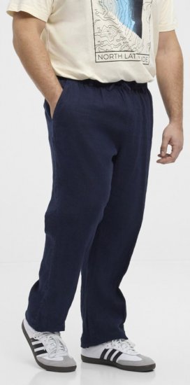 North Latitude 51142 Leinenhose mit Gummizug Dunkelblau - Herren-jeans & -hosen - Herren-Jeans & -Hosen in großen Größen
