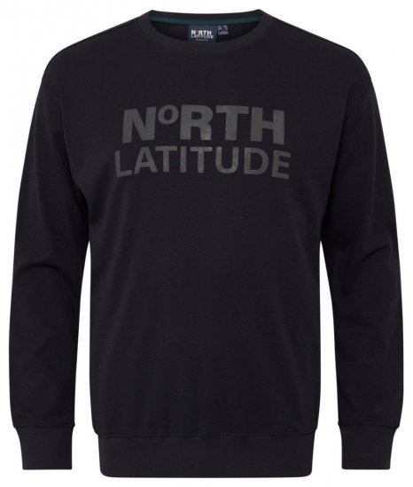 North Latitude 53123 Sweatshirt mit Logo Schwarz - Herren-sweater und -hoodies - Herren-Sweater und -Hoodies in großen Größen