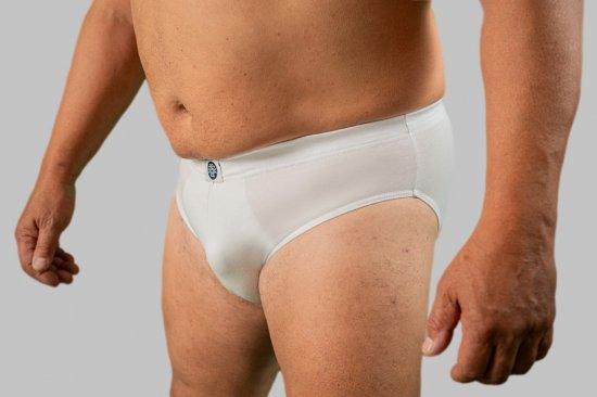 20 Nodi Stretch Cotton Briefs with Internal Elastic Band and Low Rise White - Herrenunterwäsche & bademode - Herrenunterwäsche & Bademode in großen Größen